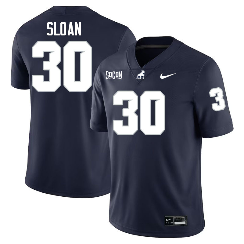 Samford Bulldogs #30 Carson Sloan College Football Jerseys,Uniforms-Navy